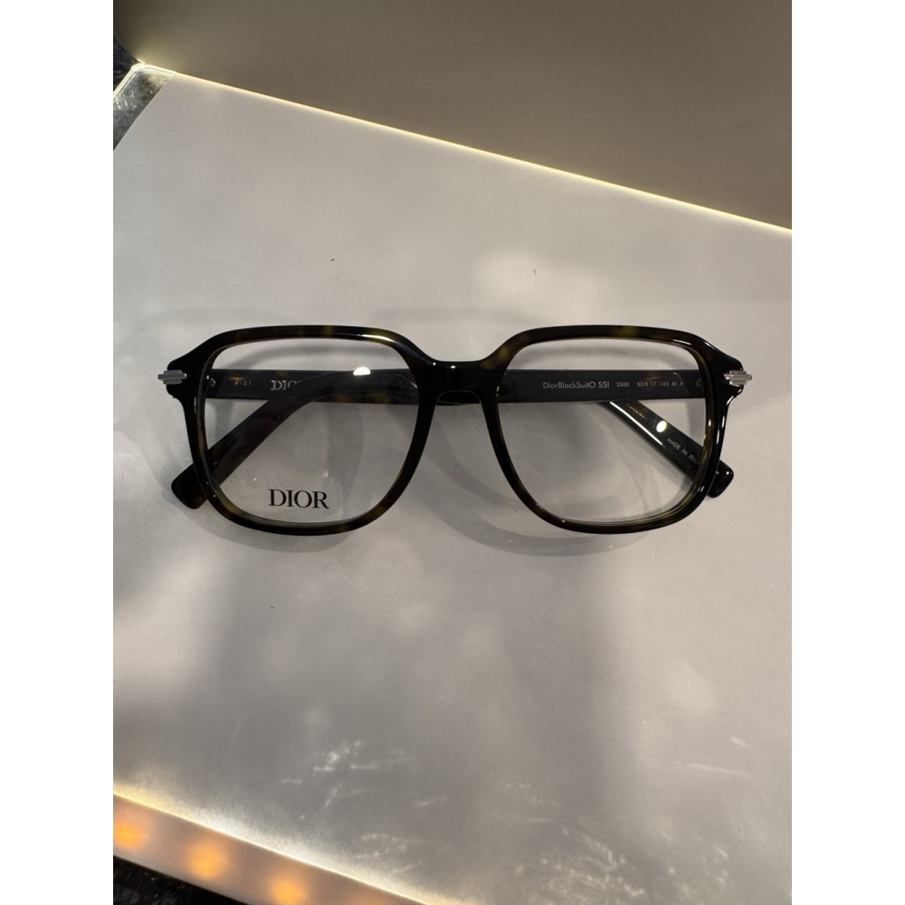 NEW CHRISTIAN DIOR DIORBLACKSUITO S5I 2000 AUTHENTIC EYEGLASSES W/CASE 53-17